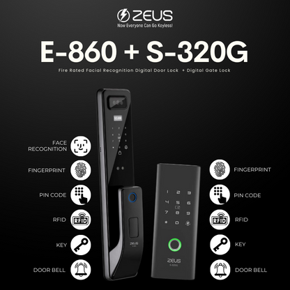 E-860 (Fire Rated Facial Recognition Door Lock)