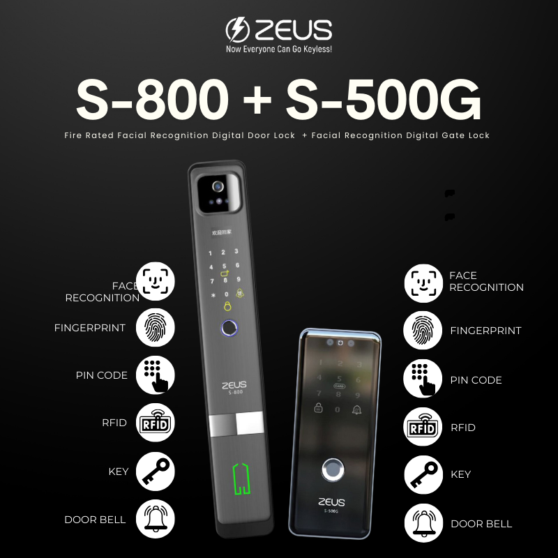 S-800 (Synchronizable Fire Rated Facial Recognition Door Lock)