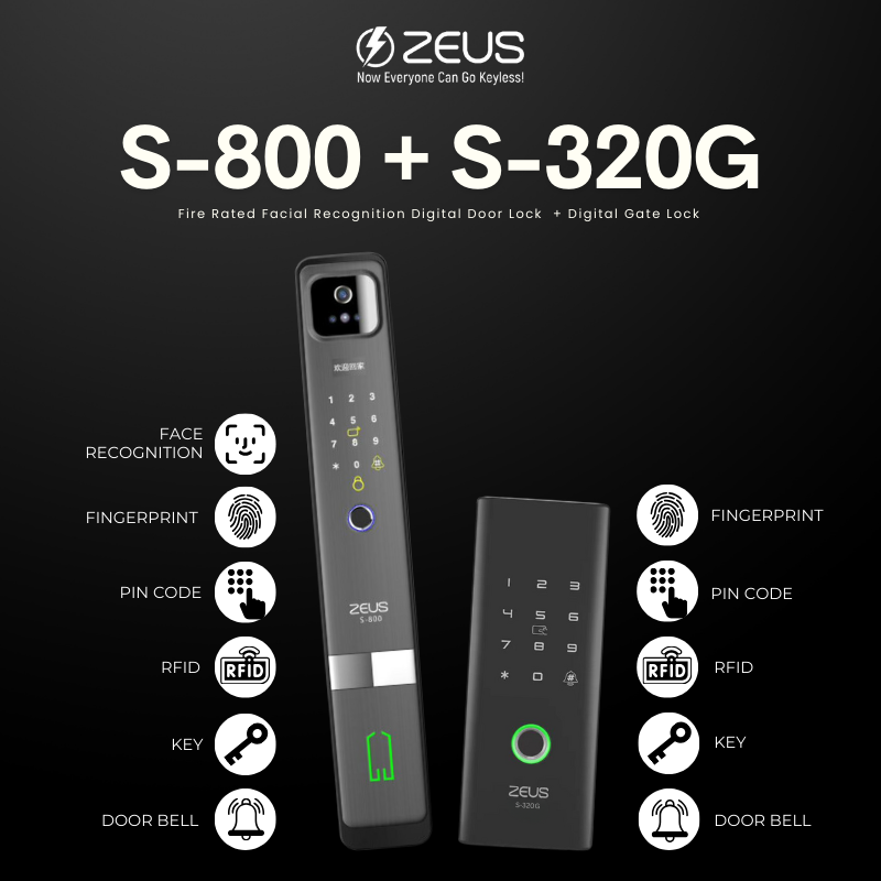 S-800 (Synchronizable Fire Rated Facial Recognition Door Lock)