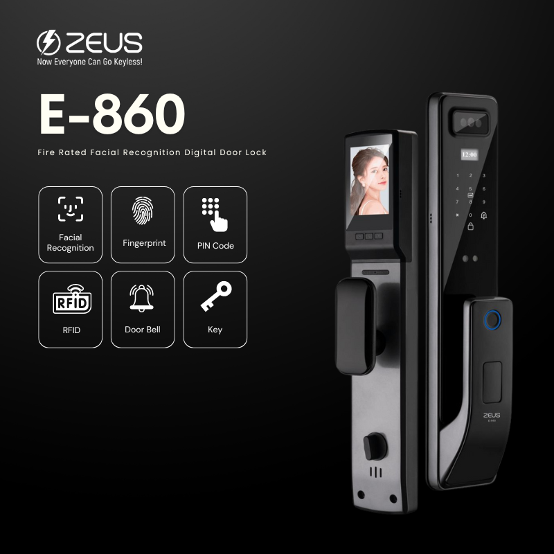 E-860 (Fire Rated Facial Recognition Door Lock)