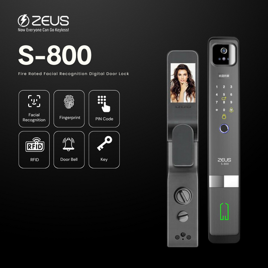 S-800 (Synchronizable Fire Rated Facial Recognition Door Lock)